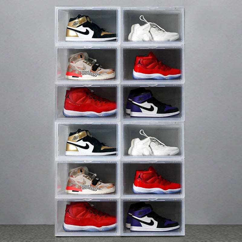 12-PACK Kicksafe® Sneaker Box – Zijwaarts - 36 x 22 x 27,5 CM – Transparant