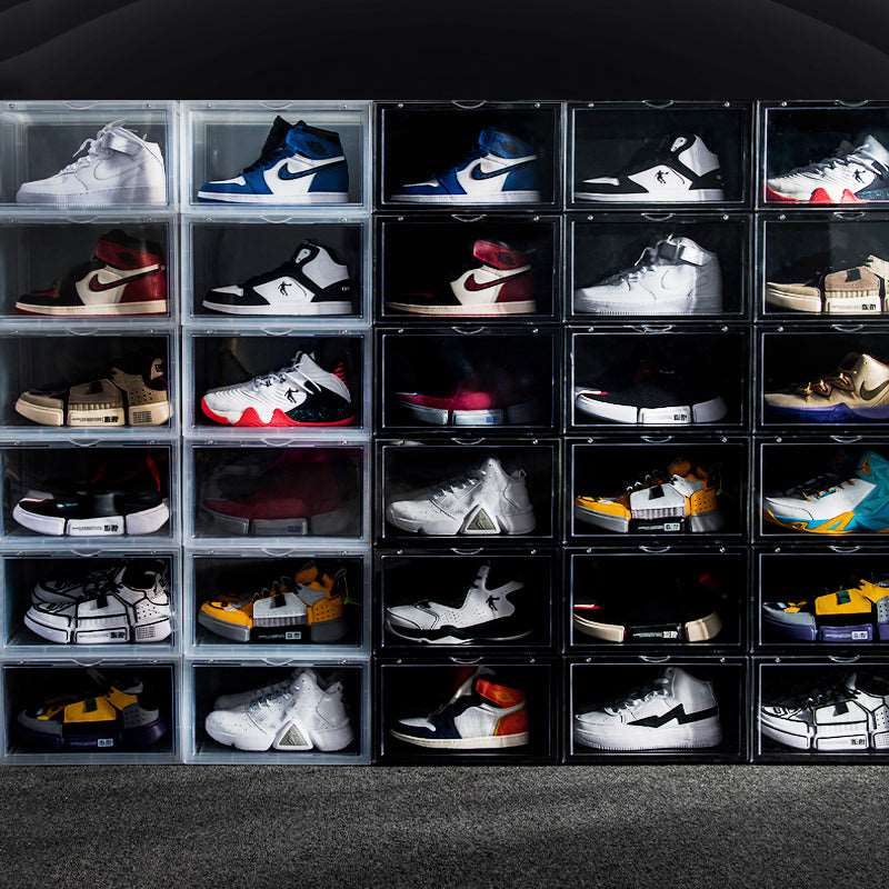 12-PACK Kicksafe® Sneaker Box – Zijwaarts - 36 x 22 x 27,5 CM – Transparant