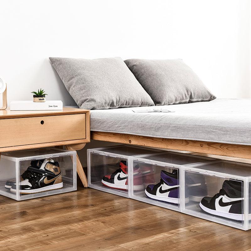6-PACK Sneakerbox – Zijwaarts - 36 x 22 x 27,5 CM – Transparant - Sneakerboxshop