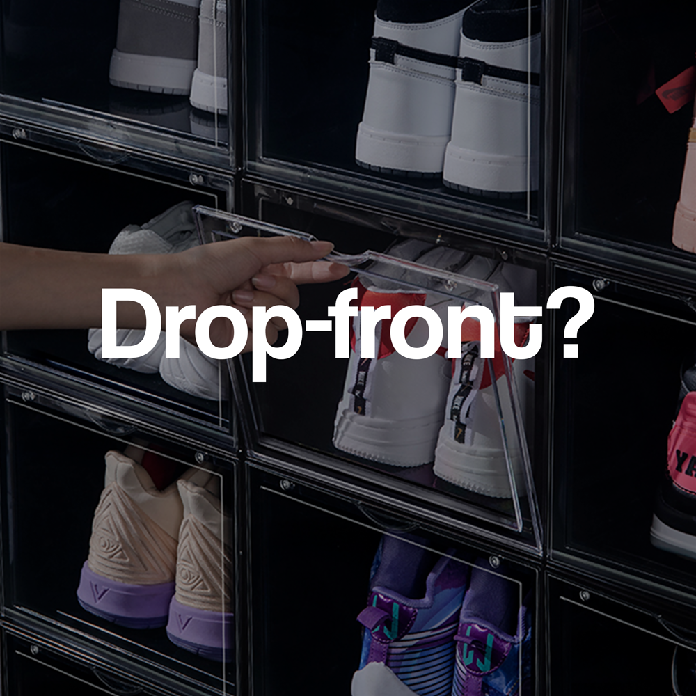 Drop-front sneakerbox highlite