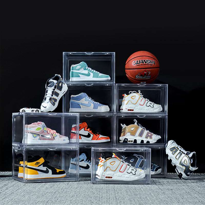 2–PACK Kicksafe® Sneaker Box – Zijwaarts – 36 x 22 x 27,5 CM – Acrylaat Transparant