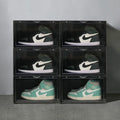 6er-PACK Kicksafe® Sneaker Box – Sideways – 36 x 22 x 27,5 cm – Schwarz