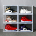 6er-PACK Kicksafe® Sneaker Box - Sideways - 36 x 22 x 27,5 CM - Transparent