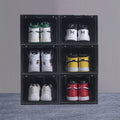 6er-PACK Kicksafe® Sneaker Box – Vorwärts – 22 x 27,8 x 36 cm – Schwarz